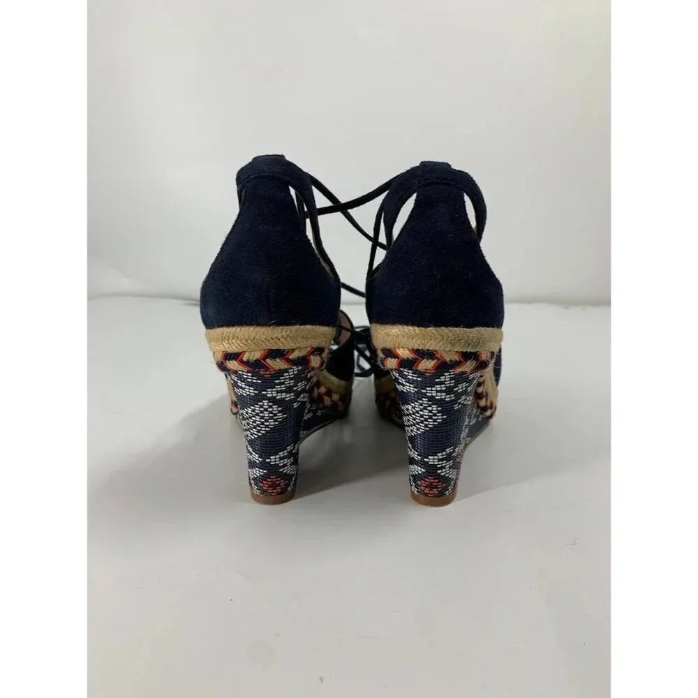 Cabi Women's Isla Wedge Espadrilles Ankle Wrap‎ Sandals #6001 Size 9.5